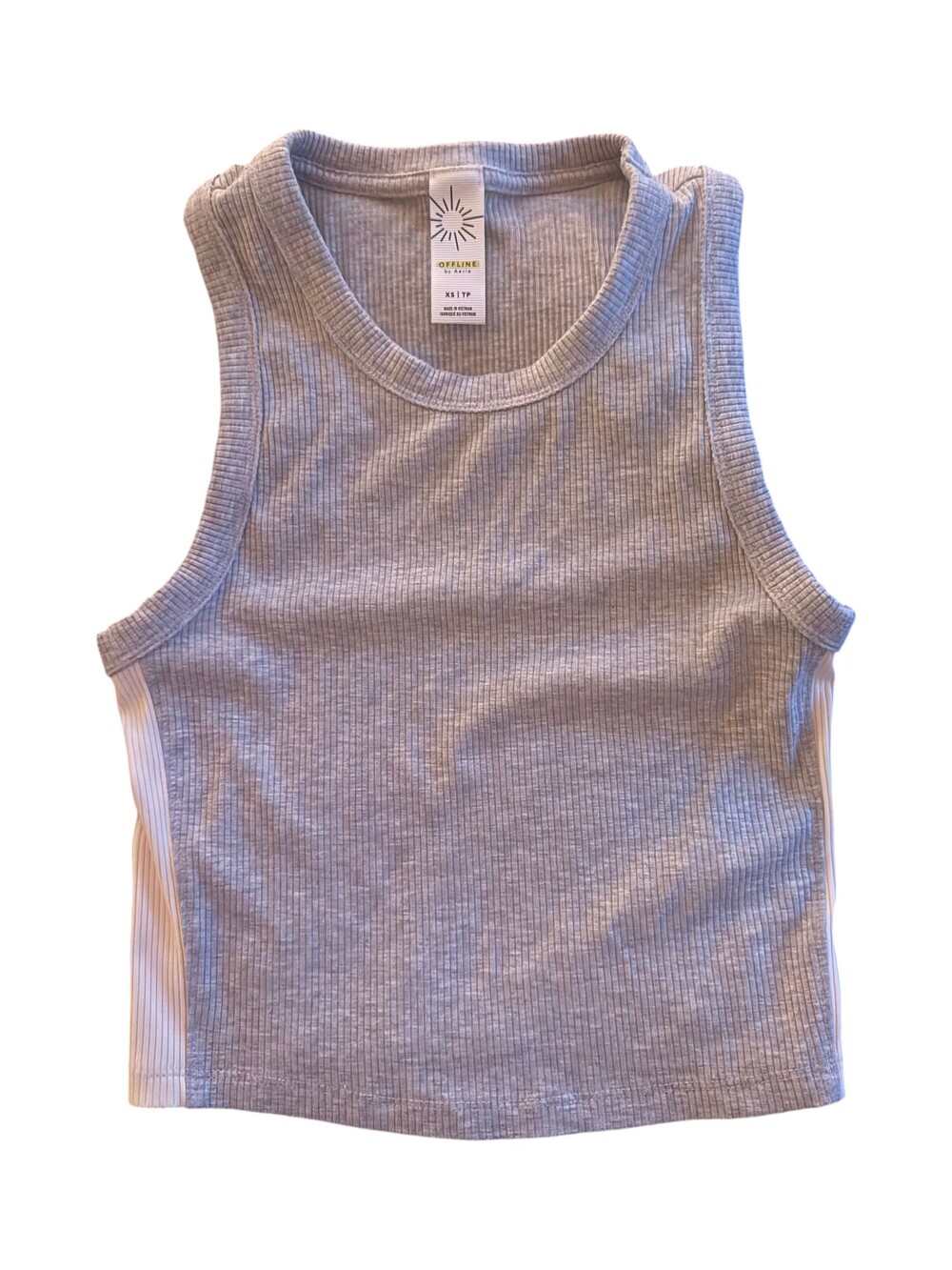 OFFLINE by Aerie Ribbed Tank Top XS Grey
